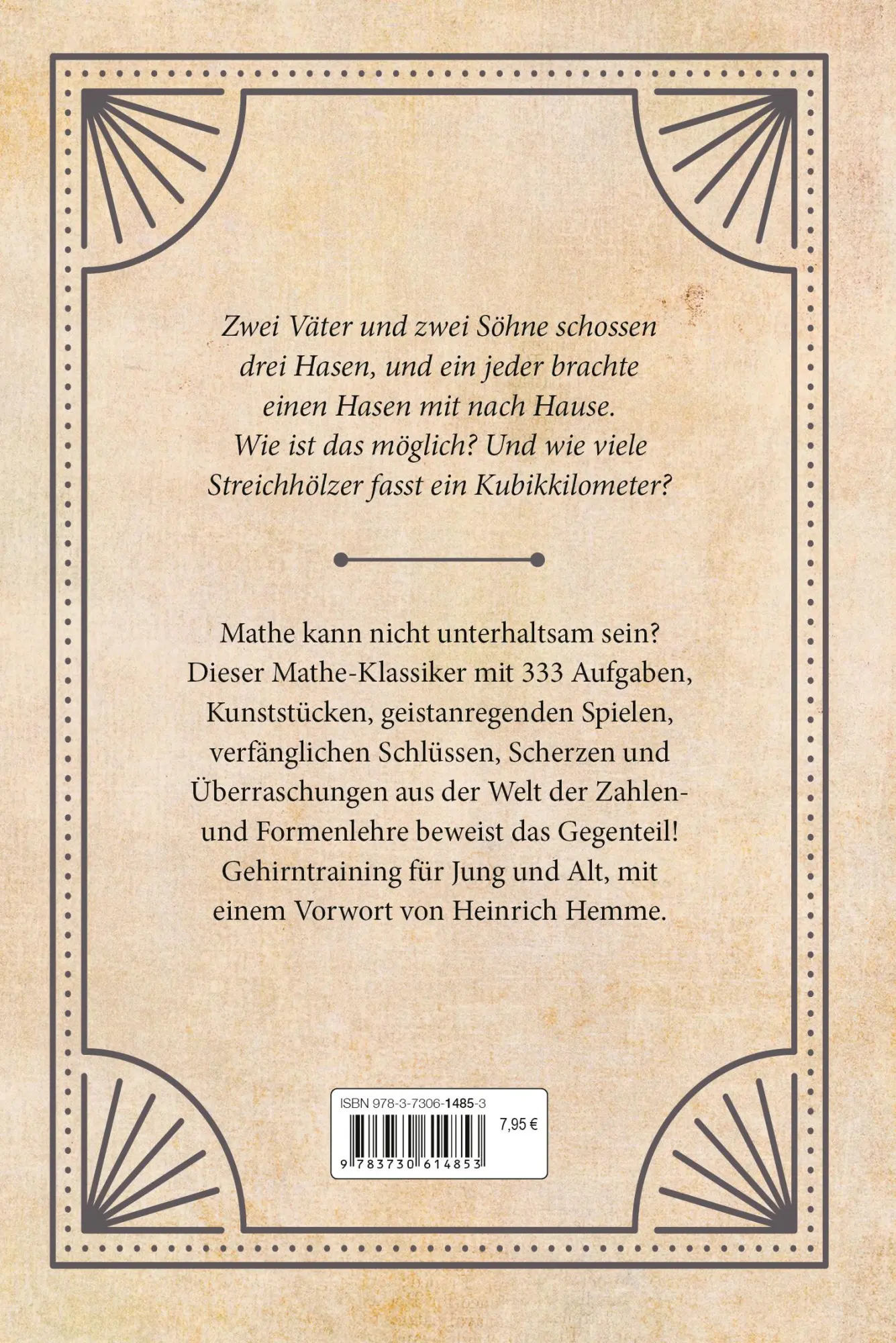 Bild: 9783730614853 | Mathematische Kurzweil. 333 mathematische Rätsel | Louis Mittenzwey