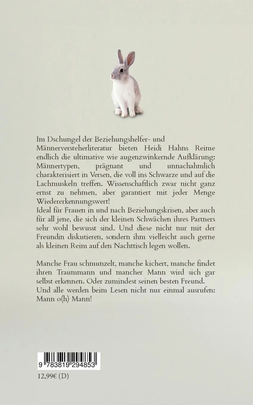 Rückseite: 9783819294853 | Mann o(h) Mann | Heidi Hahn | Taschenbuch | 122 S. | Deutsch | 2025