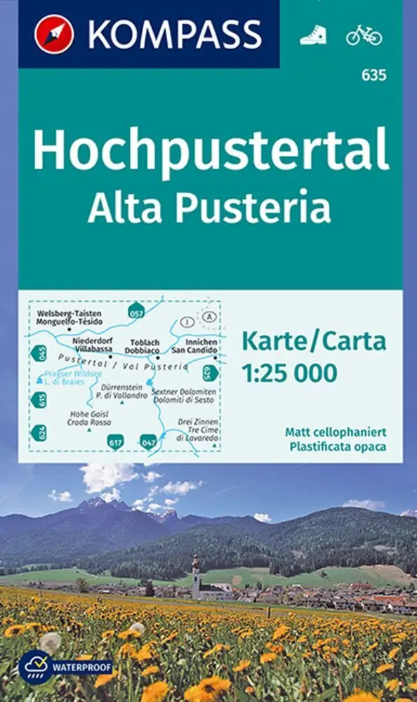 Cover: 9783850264853 | KOMPASS Wanderkarte 635 Hochpustertal, Alta Pusteria 1:25.000 | 1 S.