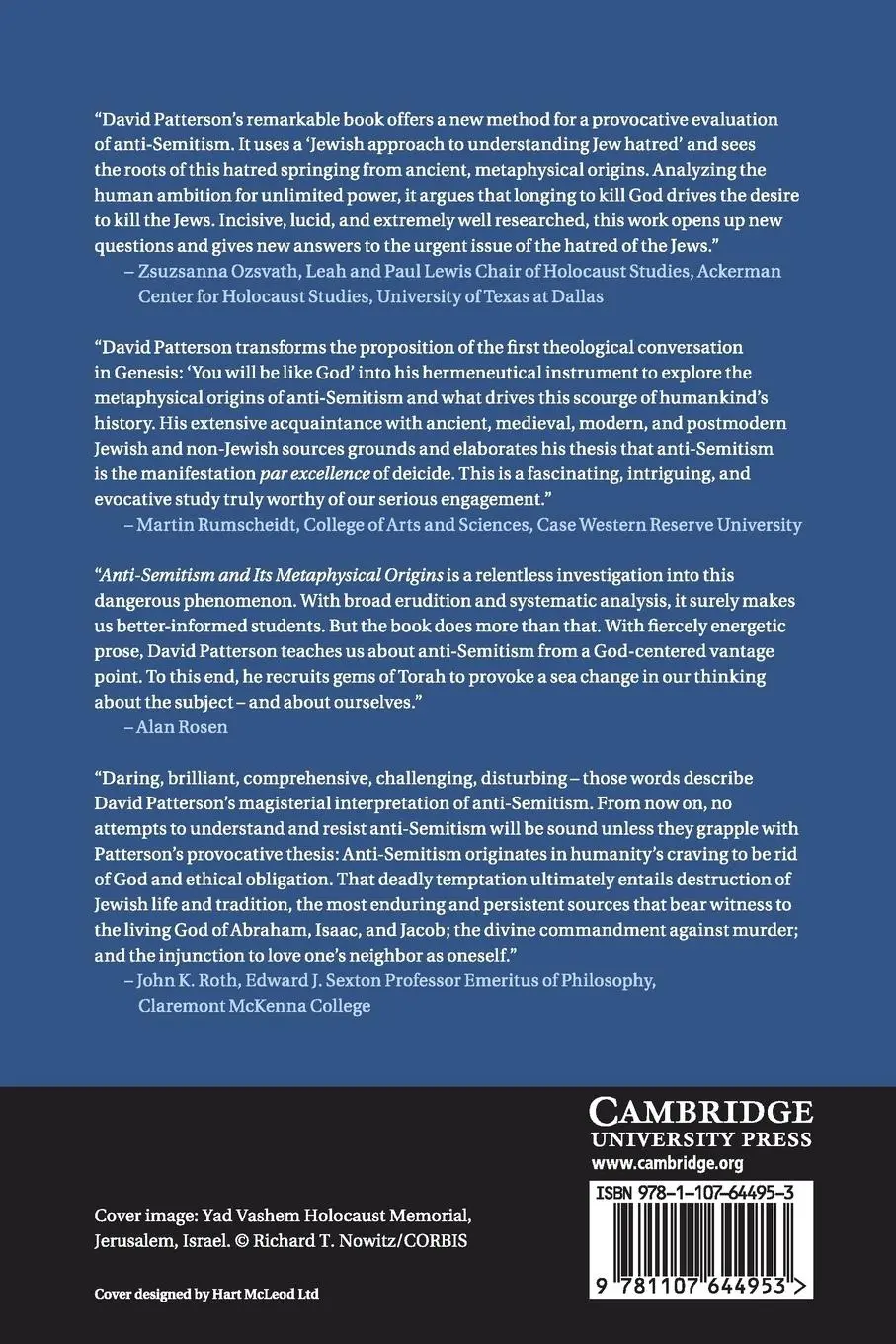 Rückseite: 9781107644953 | Anti-Semitism and Its Metaphysical Origins | David Patterson | Buch