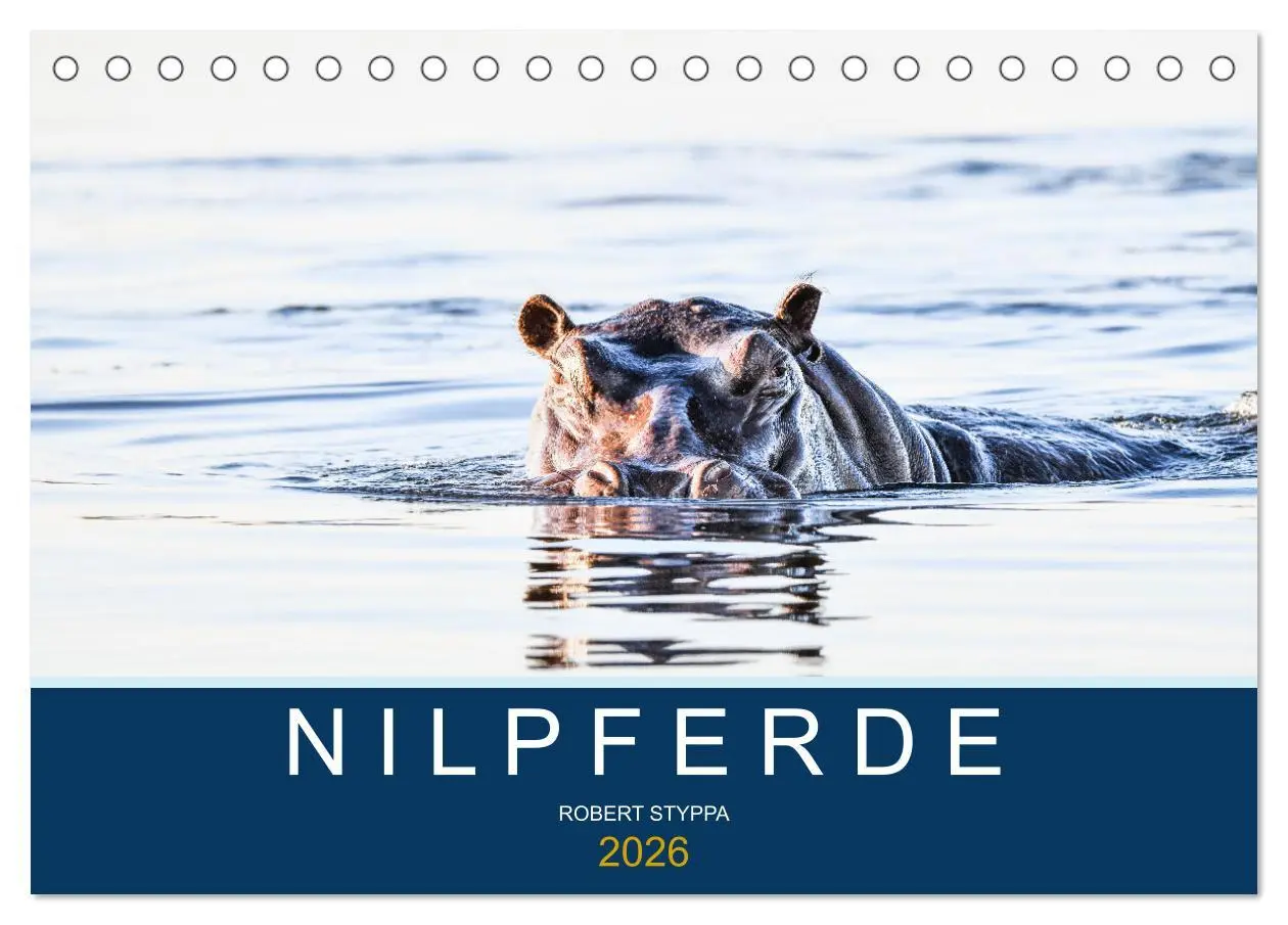 Cover: 9783457604953 | Nilpferde, Kolosse in Afrika (Tischkalender 2026 DIN A5 quer),...