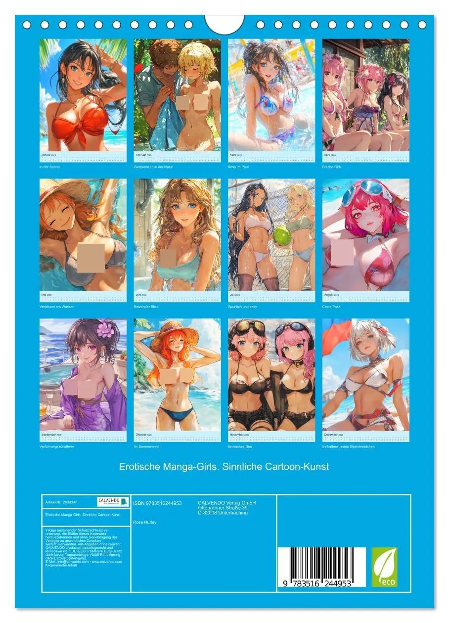 Bild: 9783516244953 | Erotische Manga-Girls. Sinnliche Cartoon-Kunst (Wandkalender 2026...