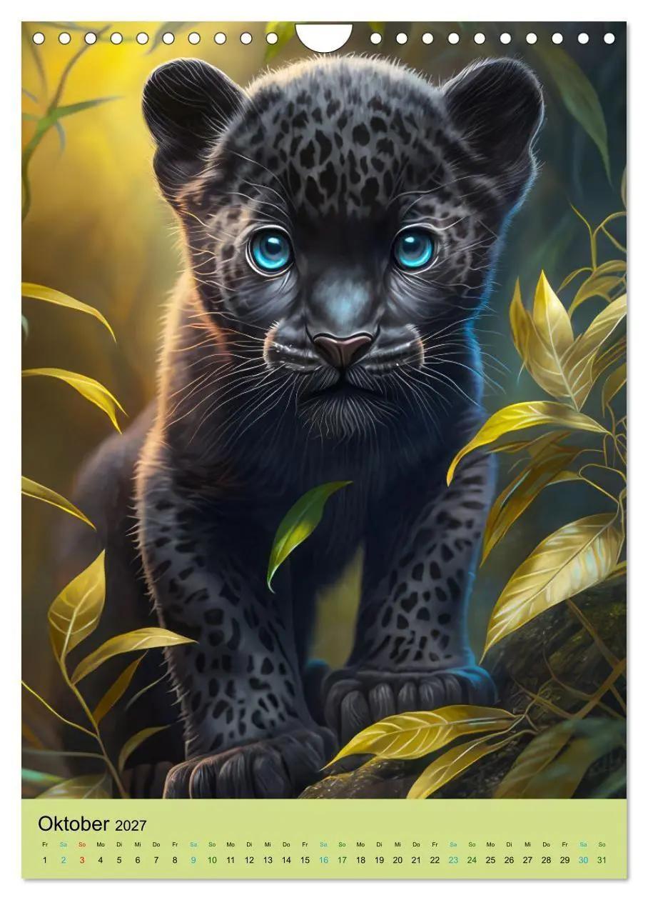 Bild: 9783569334953 | Dschungelbabys - Artwork (Wandkalender 2027 DIN A4 hoch), CALVENDO...