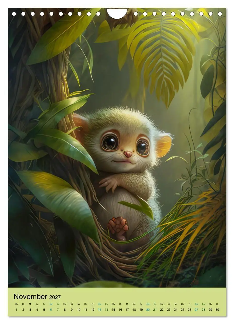 Bild: 9783569334953 | Dschungelbabys - Artwork (Wandkalender 2027 DIN A4 hoch), CALVENDO...