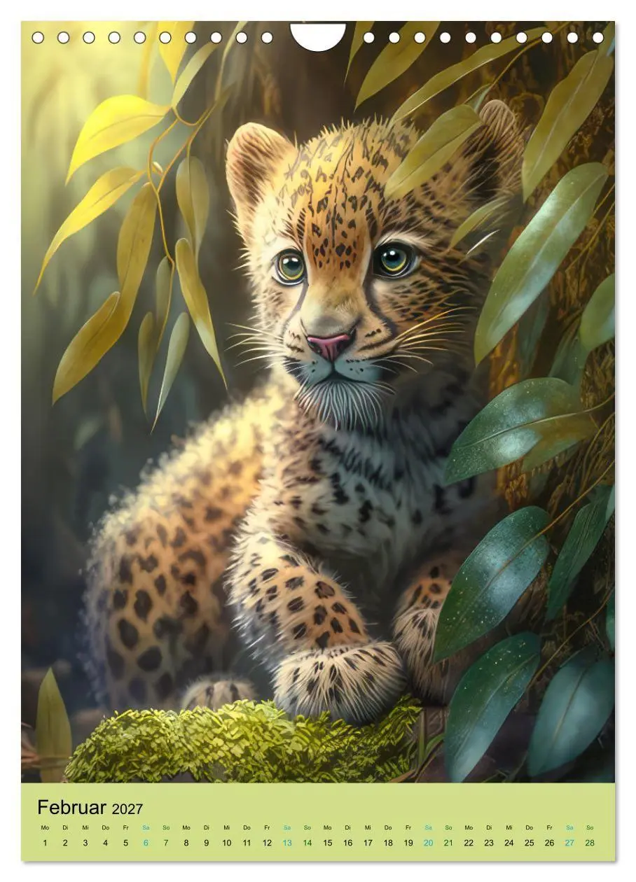 Bild: 9783569334953 | Dschungelbabys - Artwork (Wandkalender 2027 DIN A4 hoch), CALVENDO...