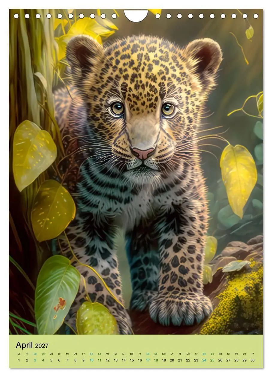 Bild: 9783569334953 | Dschungelbabys - Artwork (Wandkalender 2027 DIN A4 hoch), CALVENDO...
