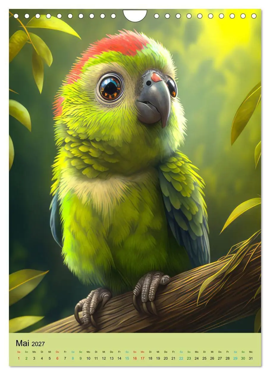 Bild: 9783569334953 | Dschungelbabys - Artwork (Wandkalender 2027 DIN A4 hoch), CALVENDO...