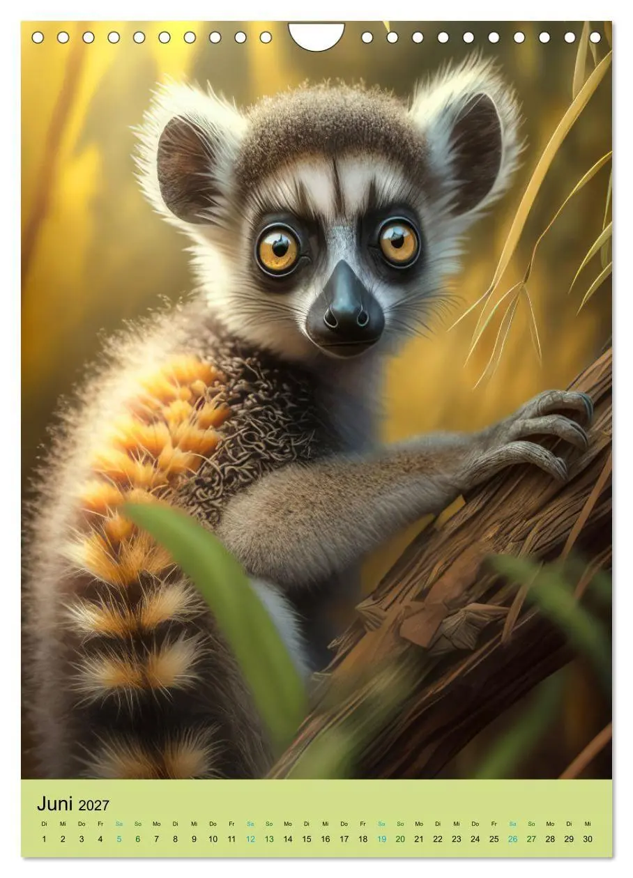 Bild: 9783569334953 | Dschungelbabys - Artwork (Wandkalender 2027 DIN A4 hoch), CALVENDO...