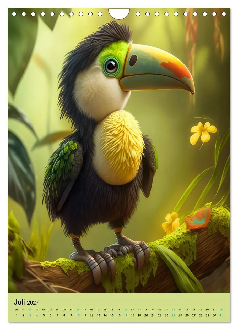 Bild: 9783569334953 | Dschungelbabys - Artwork (Wandkalender 2027 DIN A4 hoch), CALVENDO...