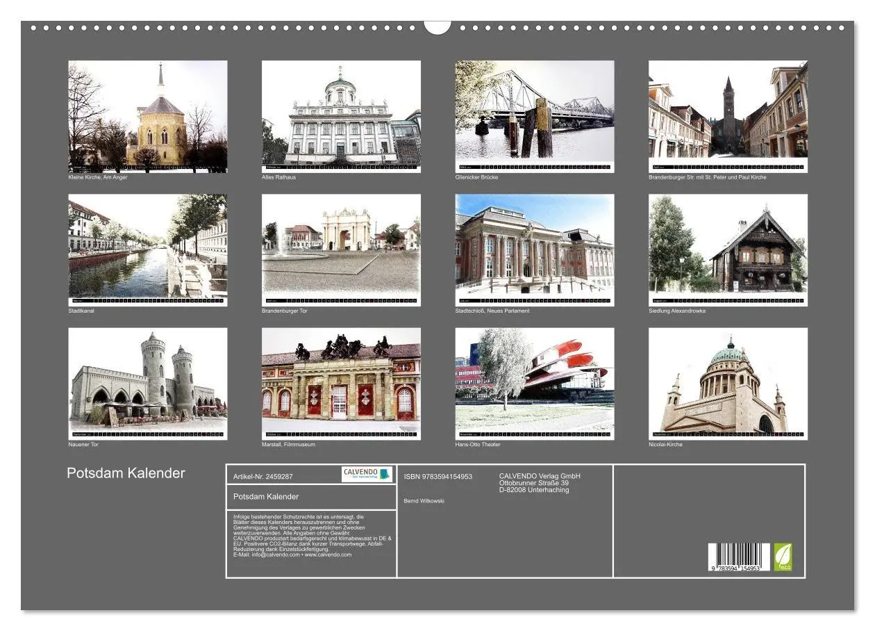Bild: 9783594154953 | Potsdam Kalender (Wandkalender 2027 DIN A2 quer), CALVENDO...