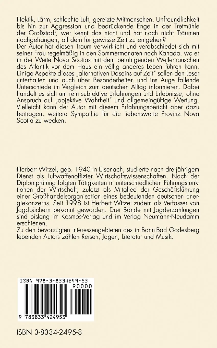 Rückseite: 9783833424953 | Sehnsucht nach Ahornblättern | Herbert Witzel | Taschenbuch | 264 S.