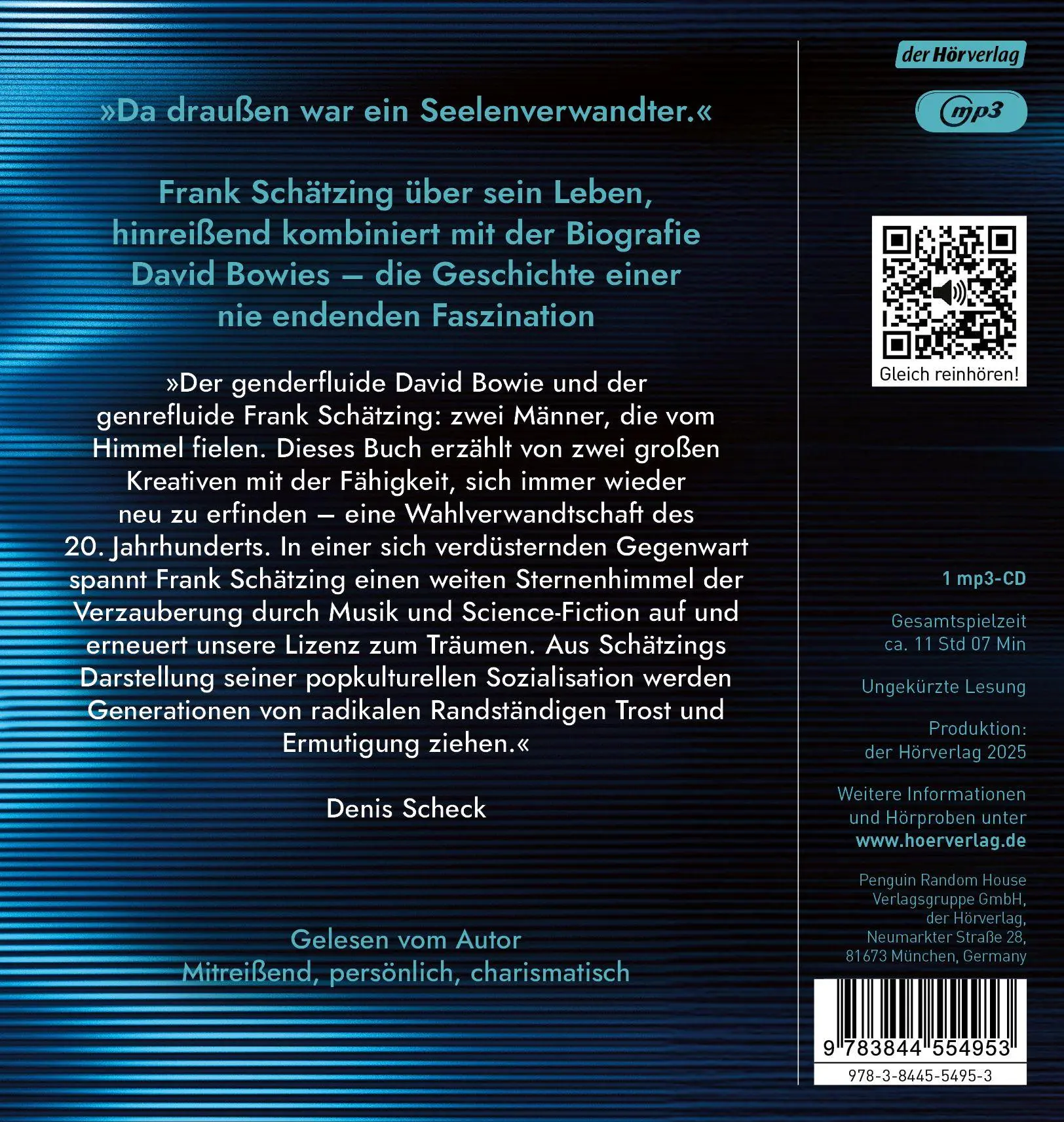 Bild: 9783844554953 | Spaceboy. Über David Bowie. Über mich. | Frank Schätzing | MP3 | 1 CD