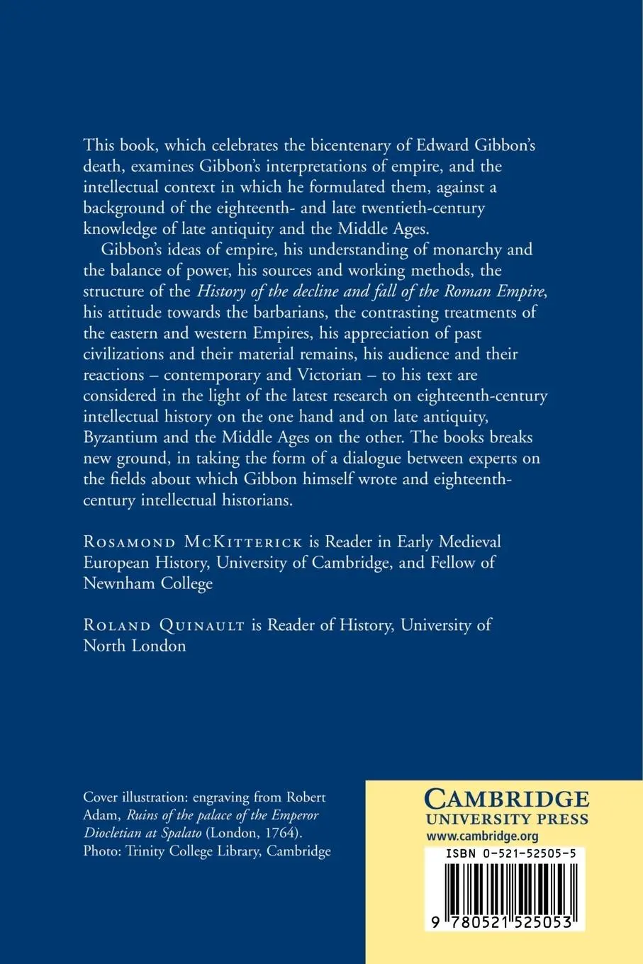 Rückseite: 9780521525053 | Edward Gibbon and Empire | Rosamond Mckitterick (u. a.) | Taschenbuch
