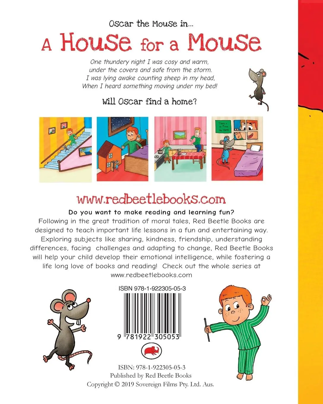 Rückseite: 9781922305053 | A House for a Mouse | Oscar the Mouse | Lisette Starr | Taschenbuch