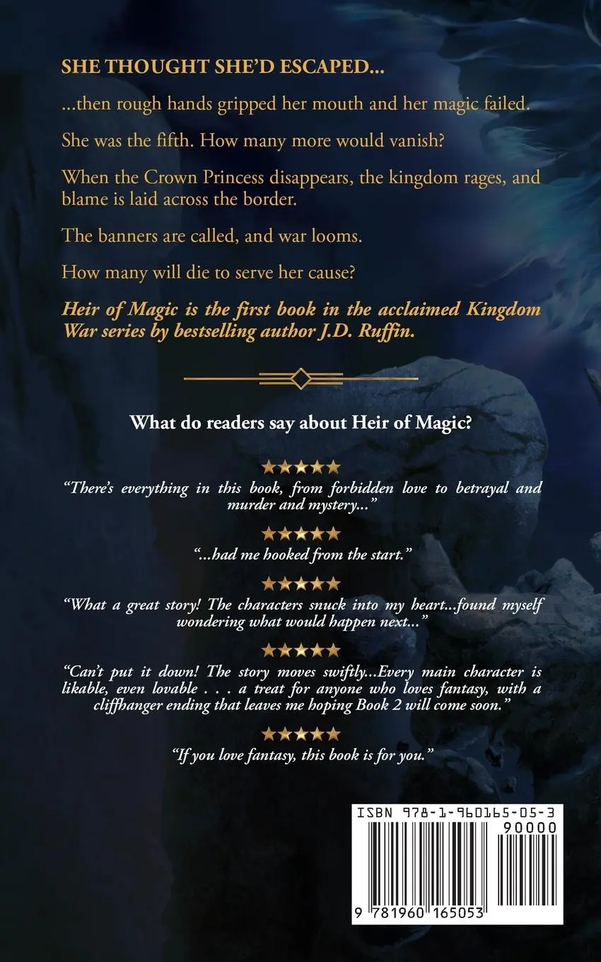 Rückseite: 9781960165053 | Heir of Magic | J. D. Ruffin | Taschenbuch | The Kingdom War | 2023