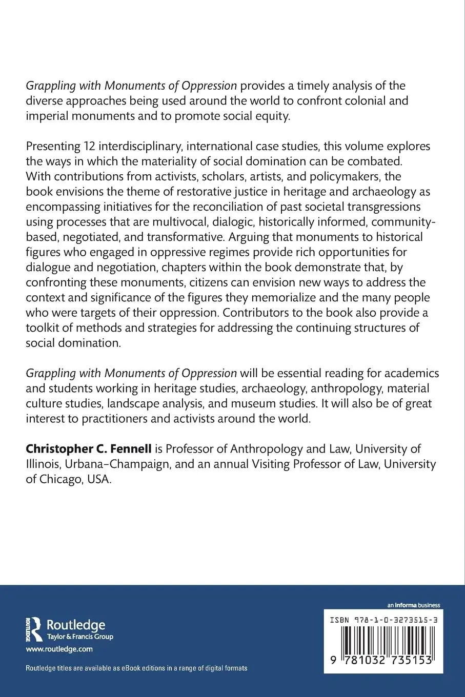 Rückseite: 9781032735153 | Grappling with Monuments of Oppression | Christopher C. Fennell | Buch