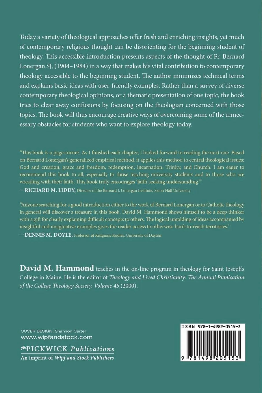 Rückseite: 9781498205153 | Lonergan and the Theology of the Future | David M. Hammond | Buch