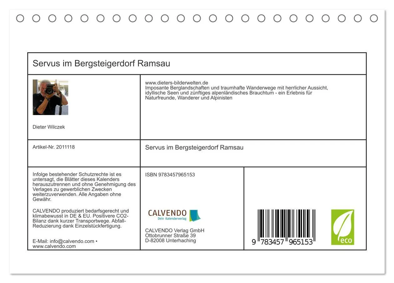 Bild: 9783457965153 | Servus im Bergsteigerdorf Ramsau (Tischkalender 2026 DIN A5 quer),...