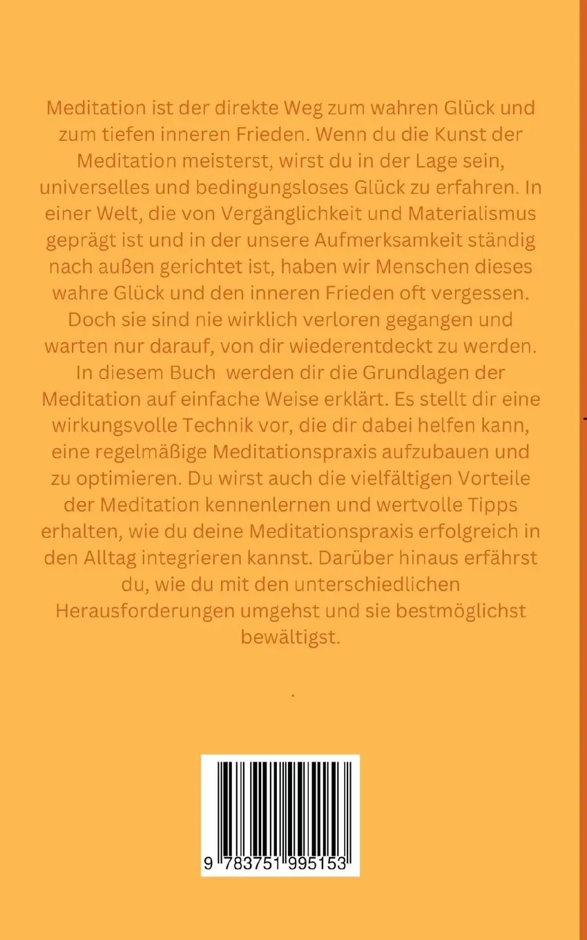Rückseite: 9783751995153 | Meditationspraxis | René Büchner | Taschenbuch | Paperback | 72 S.