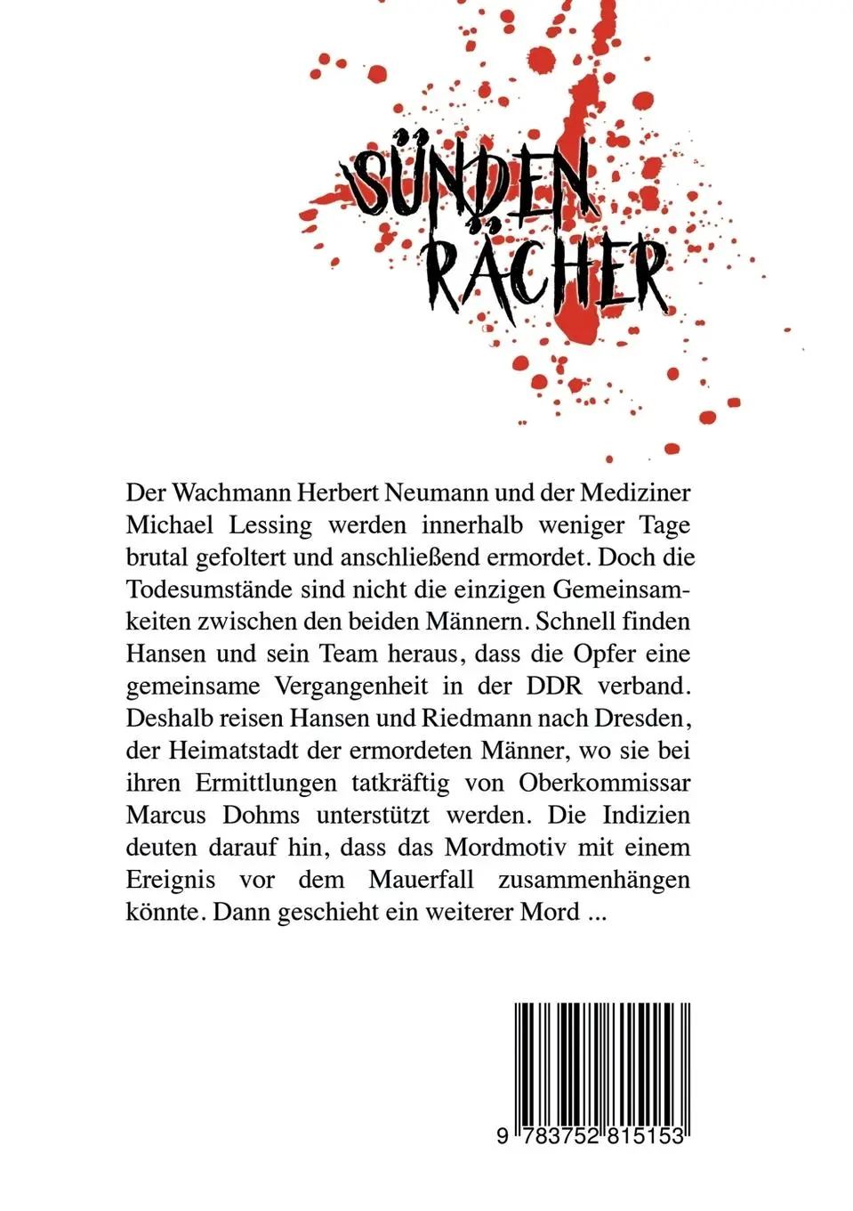 Rückseite: 9783752815153 | Sündenrächer | Ein Aachen-Krimi | Frank Esser | Taschenbuch | 232 S.