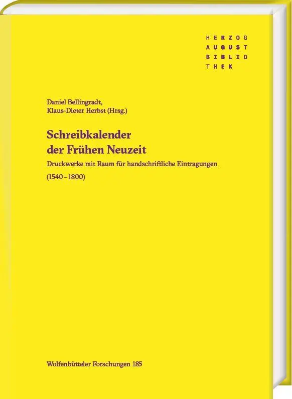 Cover: 9783447125253 | Schreibkalender der Frühen Neuzeit | Daniel Bellingradt (u. a.) | Buch