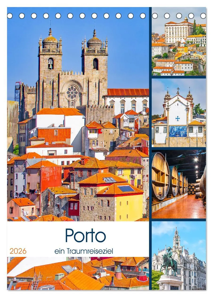 Cover: 9783516355253 | Porto - ein Traumreiseziel (Tischkalender 2026 DIN A5 hoch),...