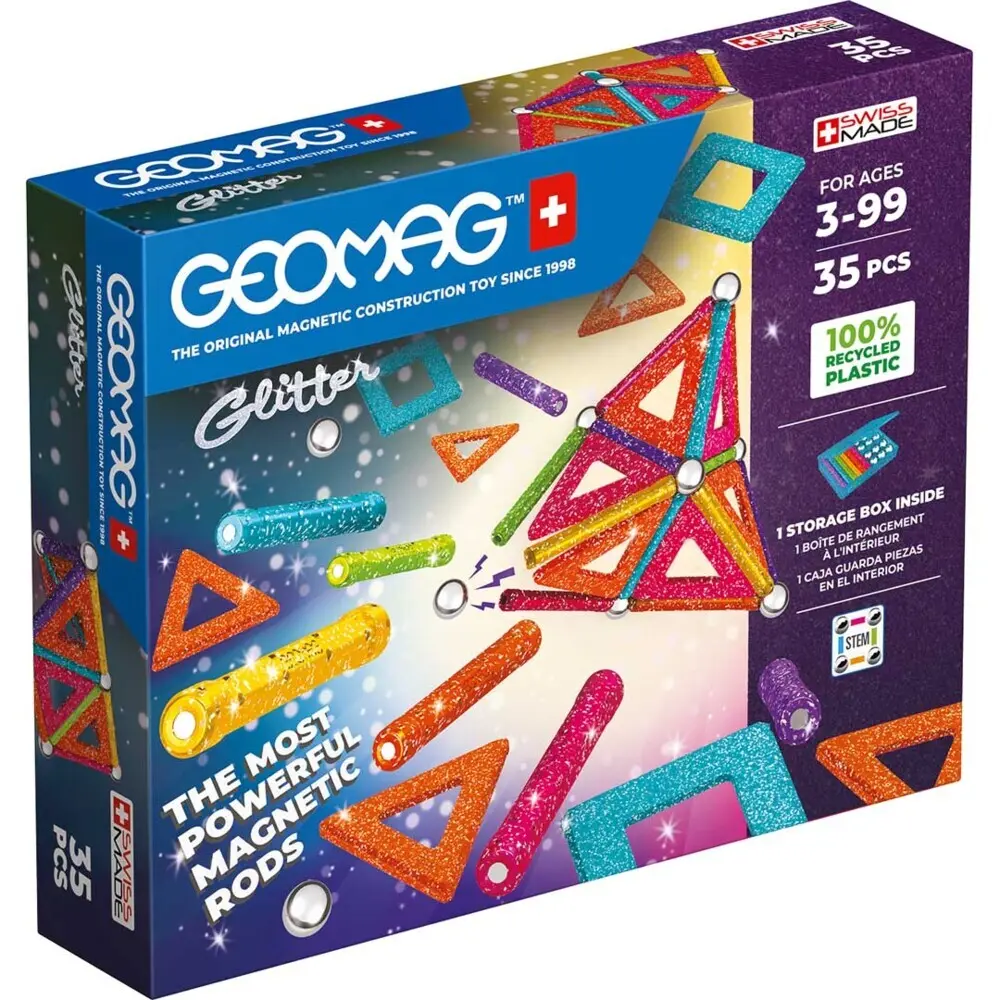 Cover: 871772005353 | Geomag Glitter Panels Recycled 35 | In Karton | 507061 | Deutsch