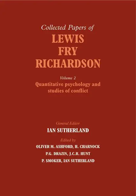 Cover: 9780521115353 | The Collected Papers of Lewis Fry Richardson | Ashford (u. a.) | Buch