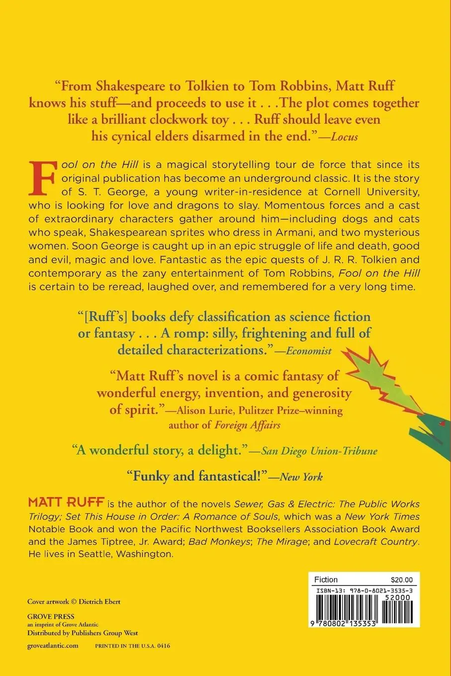 Rückseite: 9780802135353 | Fool on the Hill | Matt Ruff | Taschenbuch | 493 S. | Englisch | 1997
