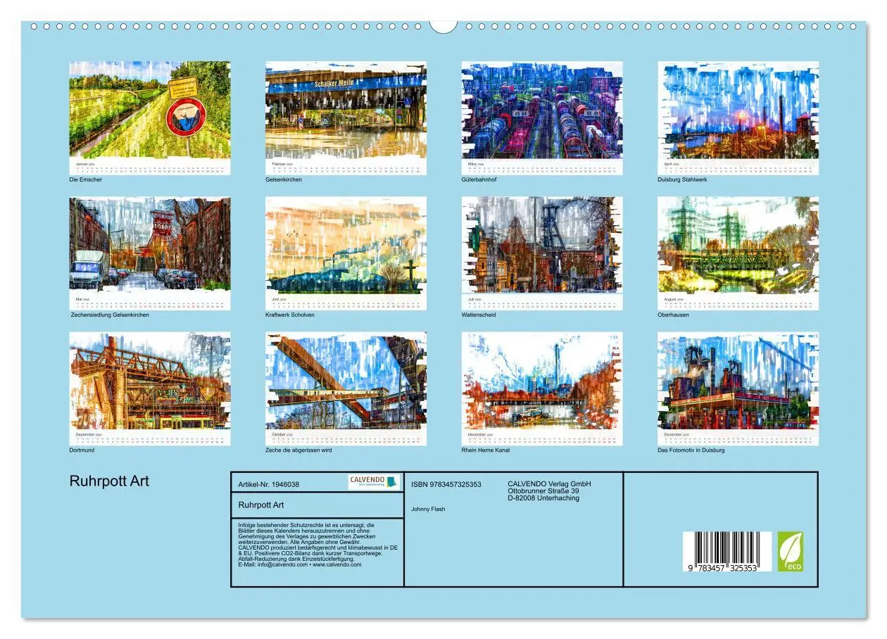 Bild: 9783457325353 | Ruhrpott Art (hochwertiger Premium Wandkalender 2026 DIN A2 quer),...