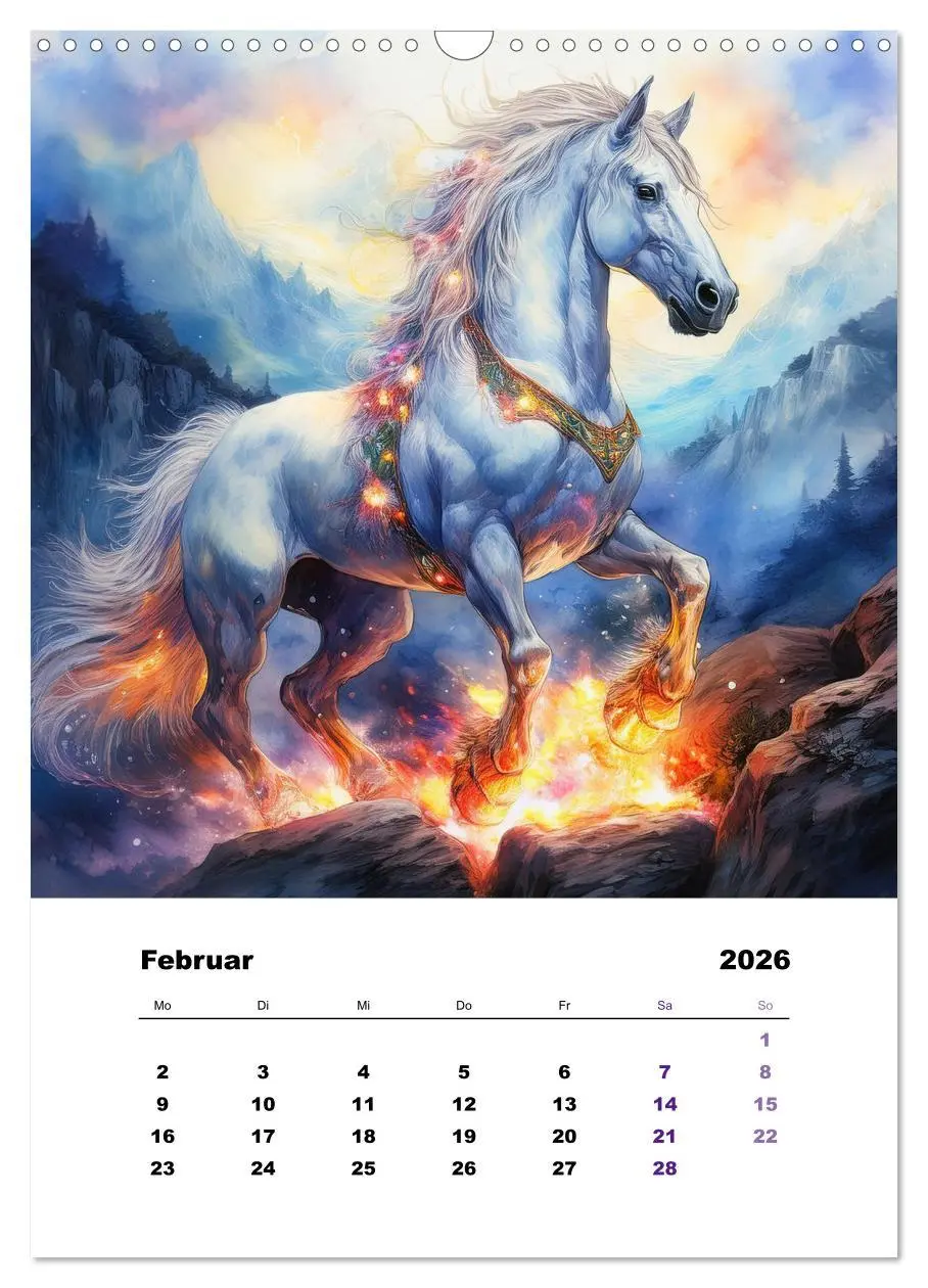 Bild: 9783457635353 | Mystic horses - Pferde aus Fantasie und Sagenwelt (Wandkalender...