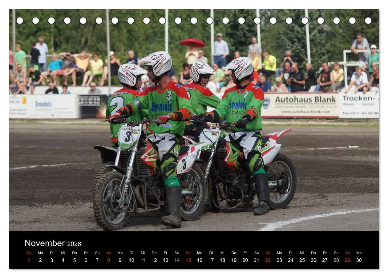 Bild: 9783516105353 | Motorsport: Motoball (Tischkalender 2026 DIN A5 quer), CALVENDO...