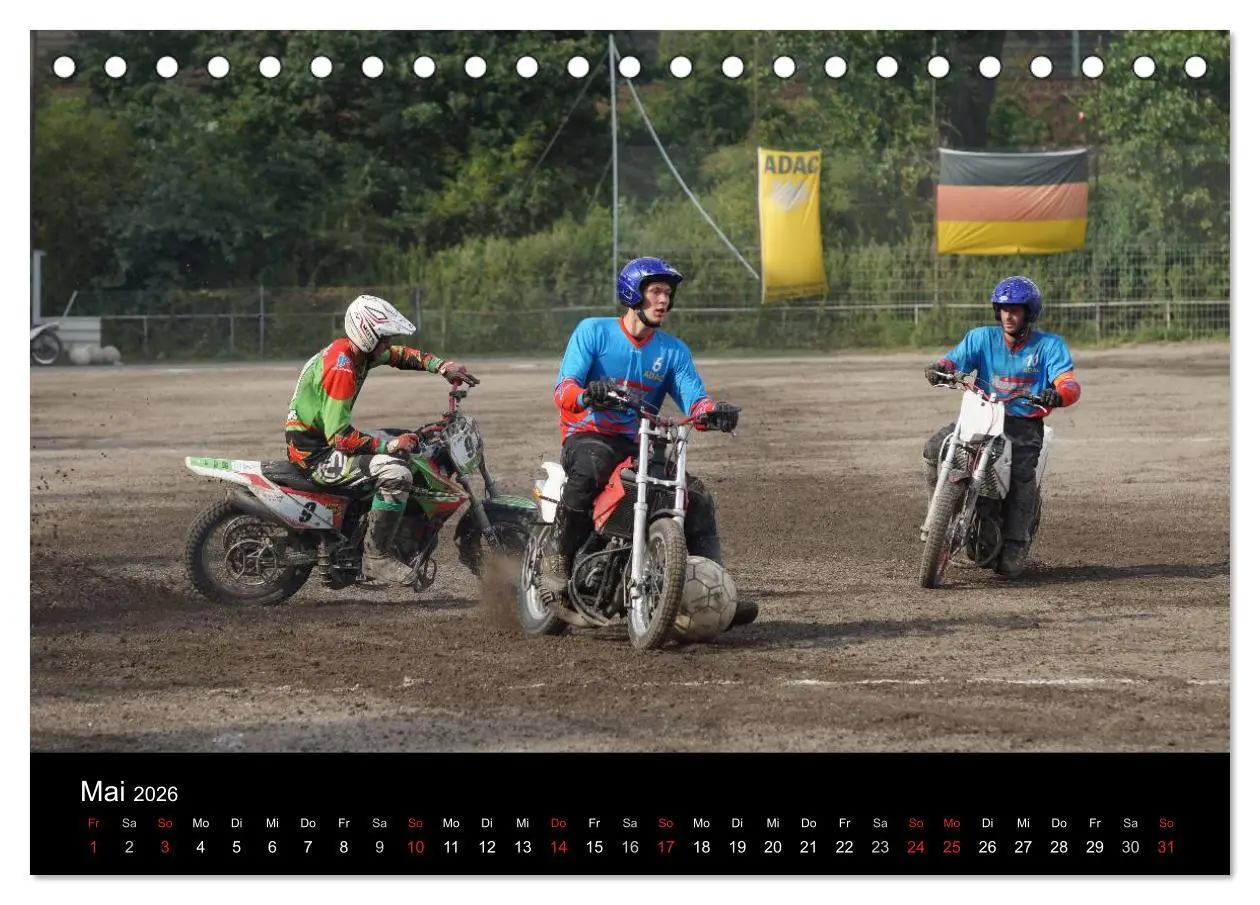 Bild: 9783516105353 | Motorsport: Motoball (Tischkalender 2026 DIN A5 quer), CALVENDO...