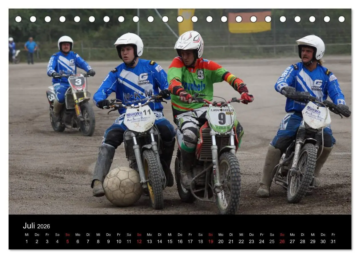 Bild: 9783516105353 | Motorsport: Motoball (Tischkalender 2026 DIN A5 quer), CALVENDO...