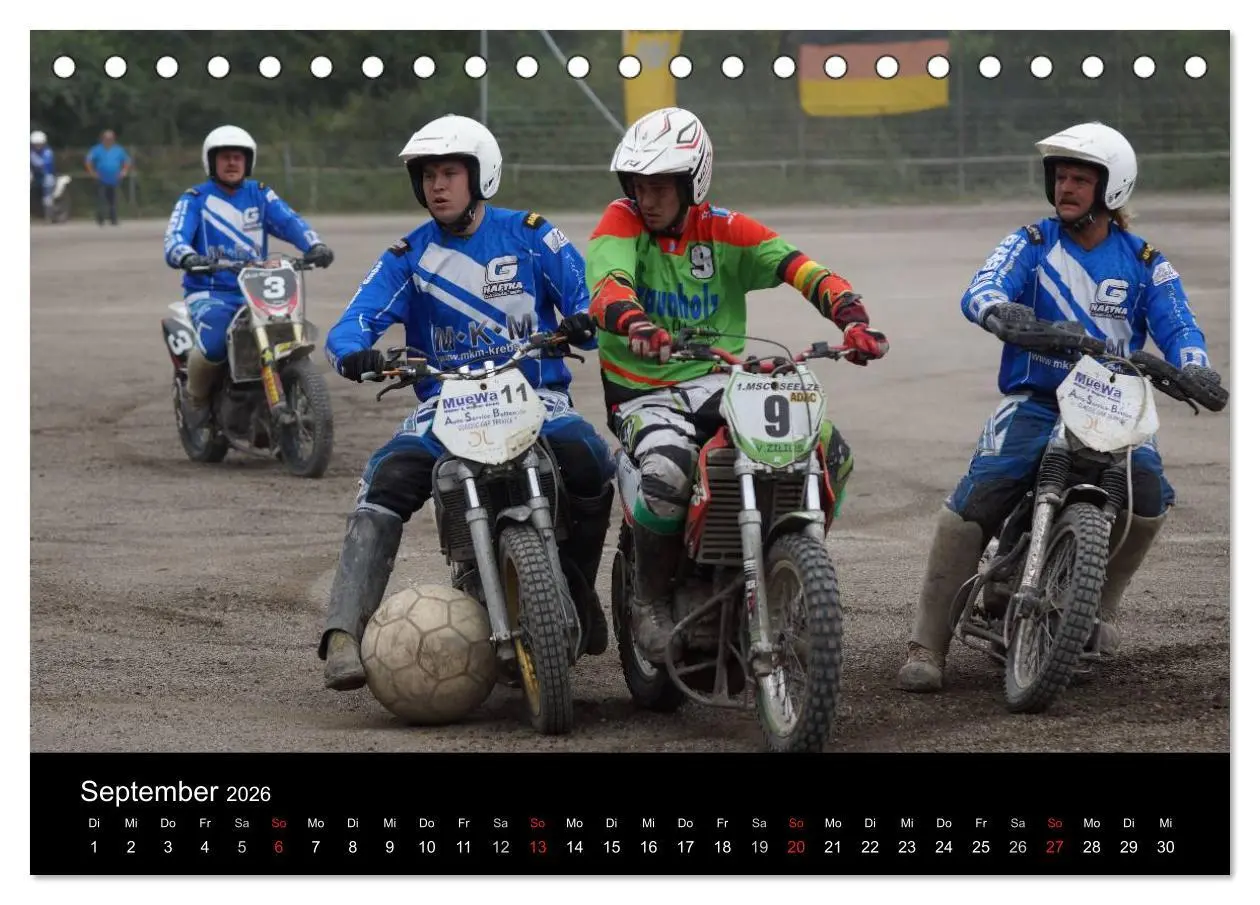 Bild: 9783516105353 | Motorsport: Motoball (Tischkalender 2026 DIN A5 quer), CALVENDO...