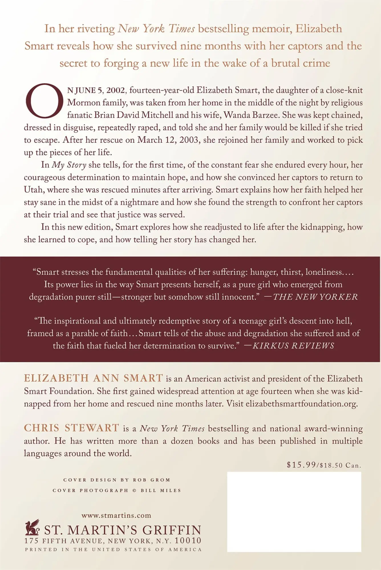 Rückseite: 9781250055453 | My Story | Elizabeth Smart (u. a.) | Taschenbuch | Englisch | 2014