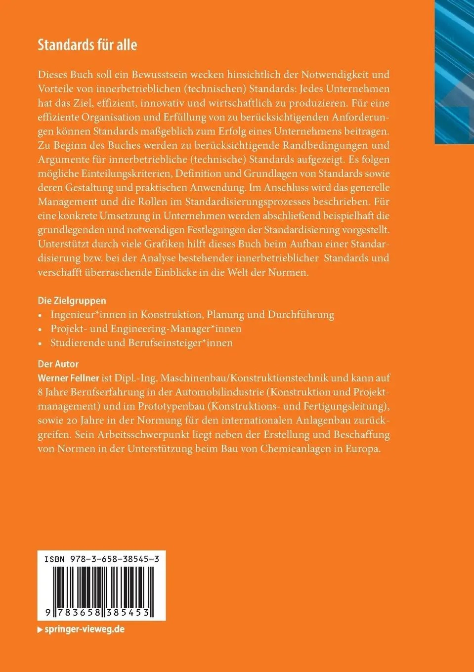 Rückseite: 9783658385453 | Standards für alle | Werner Fellner | Taschenbuch | Paperback | xiii