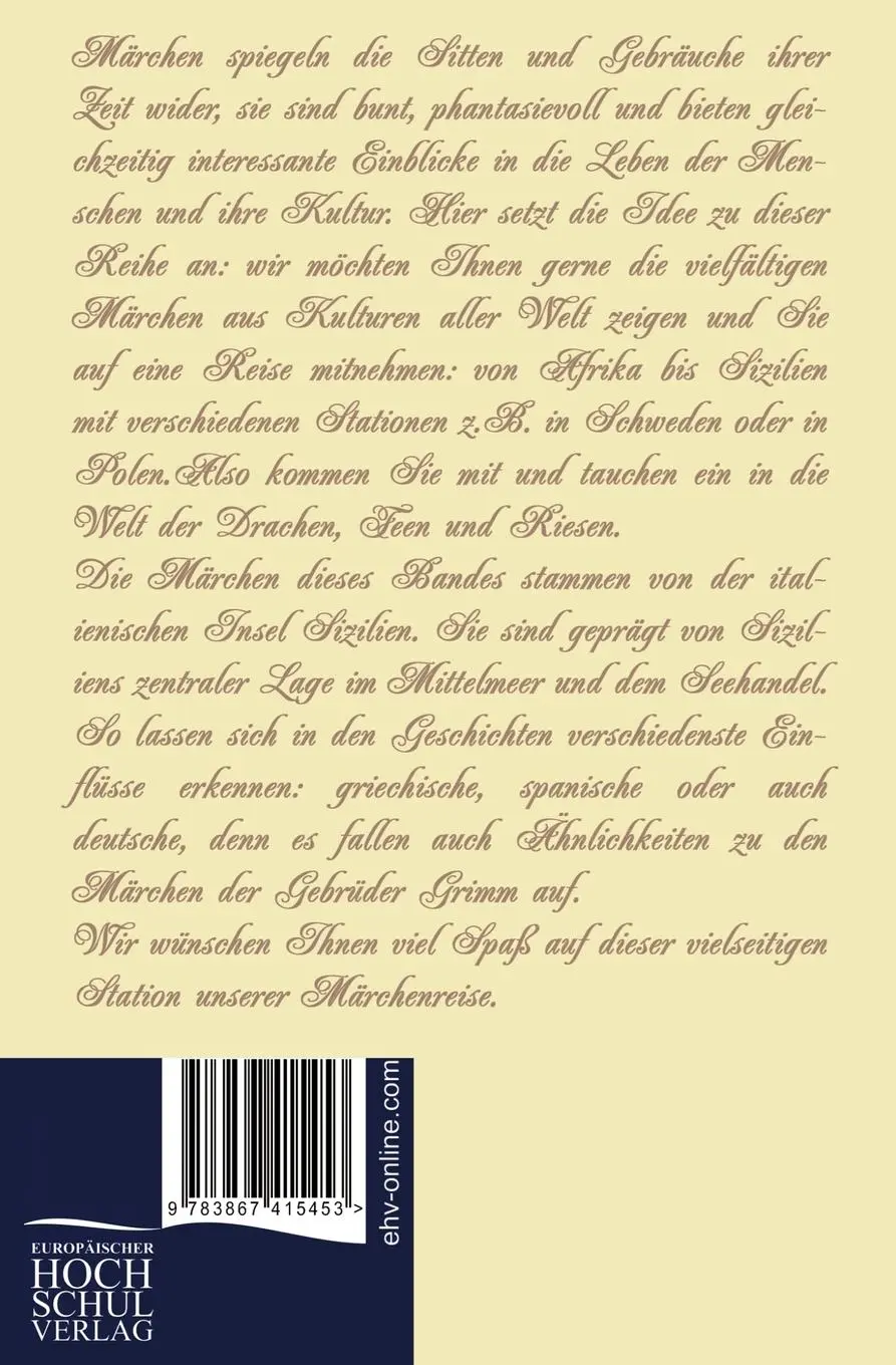 Rückseite: 9783867415453 | Reise durch die Märchenwelt | Sizilianische Märchen | Hauschild | Buch