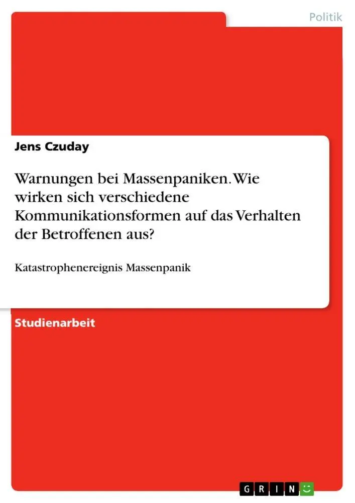 Cover: 9783346665553 | Warnungen bei Massenpaniken. Wie wirken sich verschiedene...
