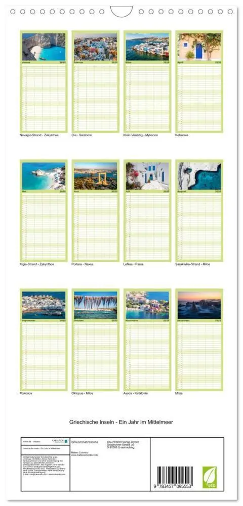Bild: 9783457095553 | Familienplaner 2025 - Griechische Inseln - Ein Jahr im Mittelmeer...