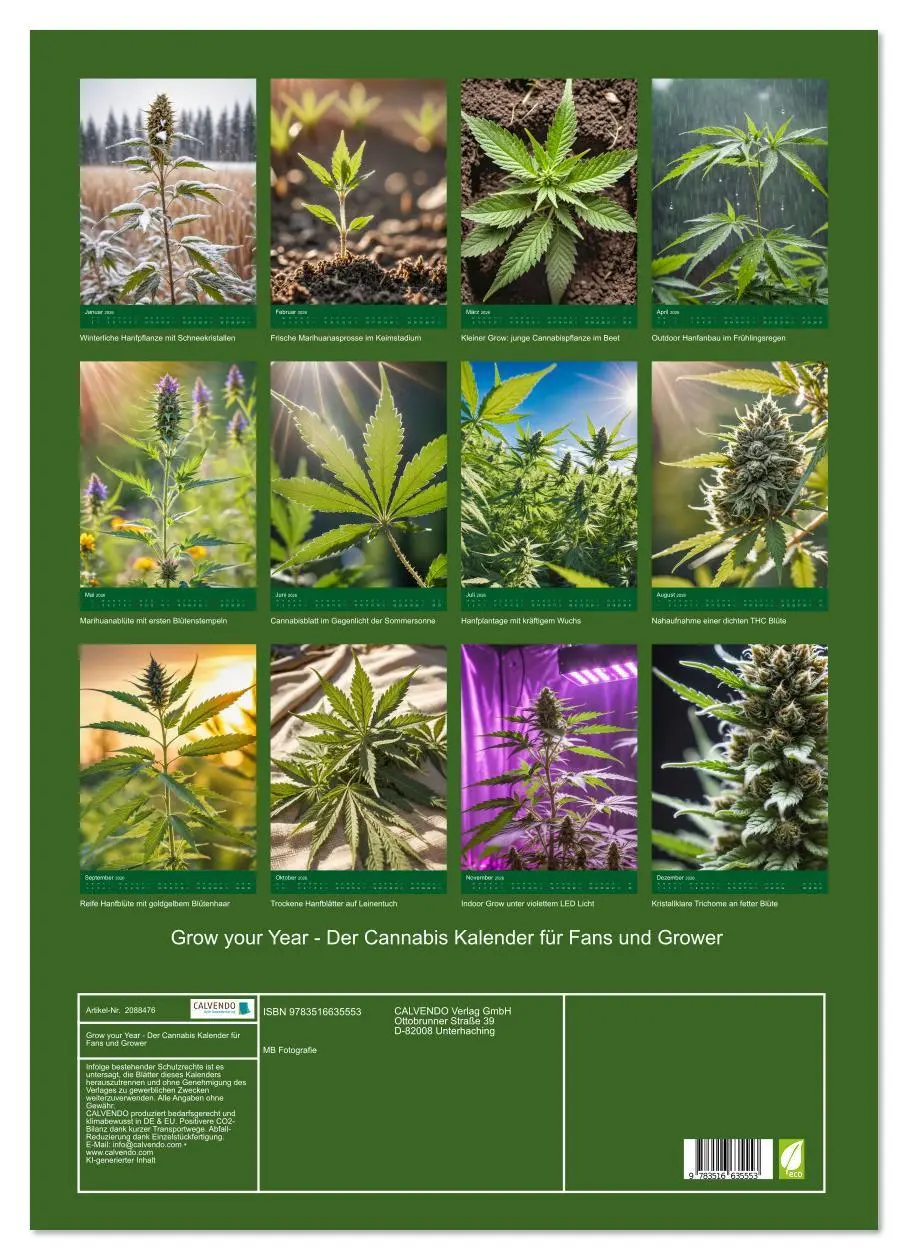 Bild: 9783516635553 | Grow your Year - Der Cannabis Kalender für Fans und Grower...
