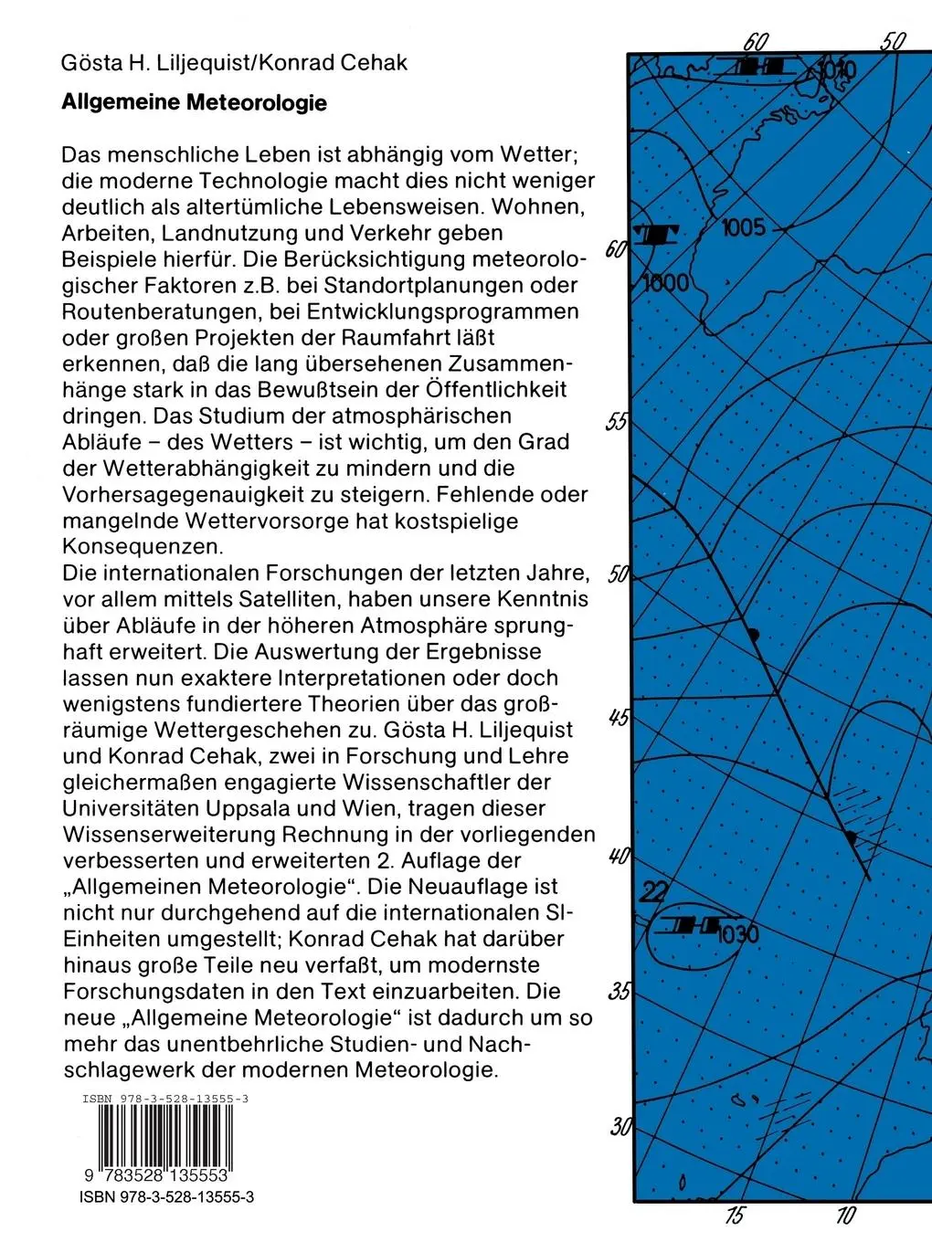 Rückseite: 9783528135553 | Allgemeine Meteorologie | Konrad Cehak (u. a.) | Taschenbuch | xi
