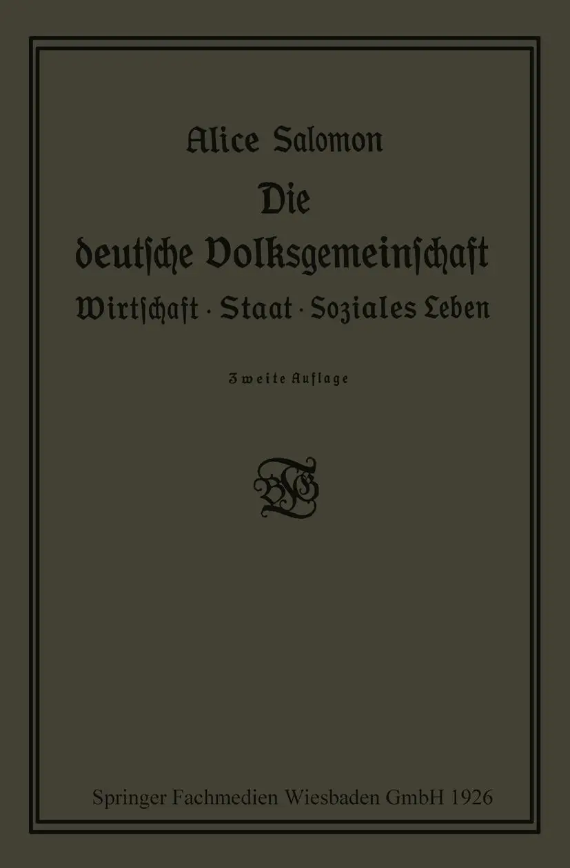 Cover: 9783663155553 | Die deutsche Volksgemeinschaft | Wirtschaft · Staat · Soziales Leben