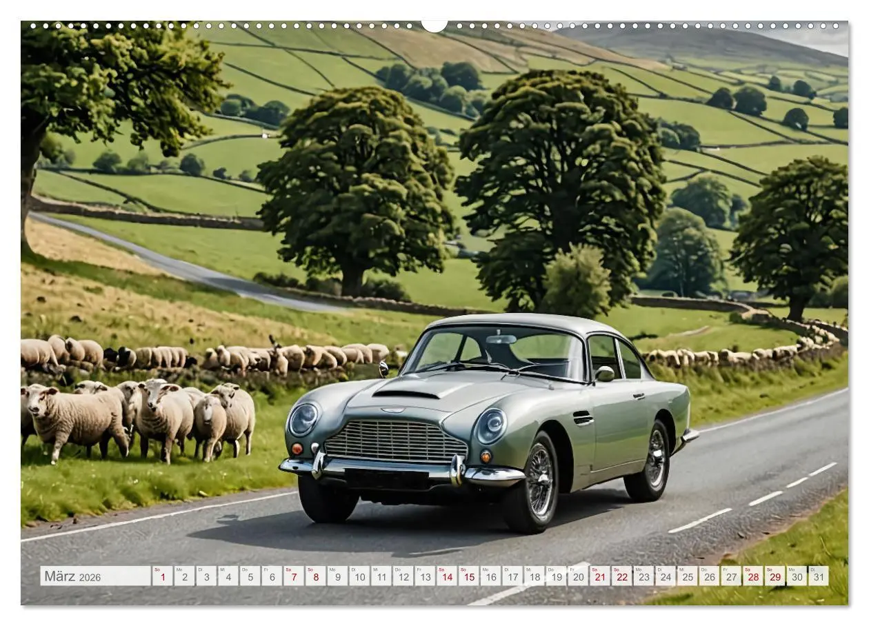 Bild: 9783457395653 | Virtual Classic Cars (Wandkalender 2026 DIN A2 quer), CALVENDO...