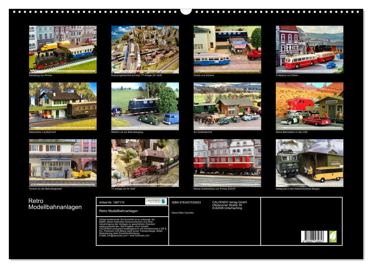 Bild: 9783457535653 | Retro Modellbahnanlagen (Wandkalender 2026 DIN A2 quer), CALVENDO...