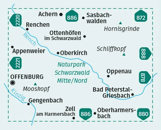 Bild: 9783991215653 | KOMPASS Wanderkarte 877 Oberkirch, Hornisgrinde, Gengenbach,...