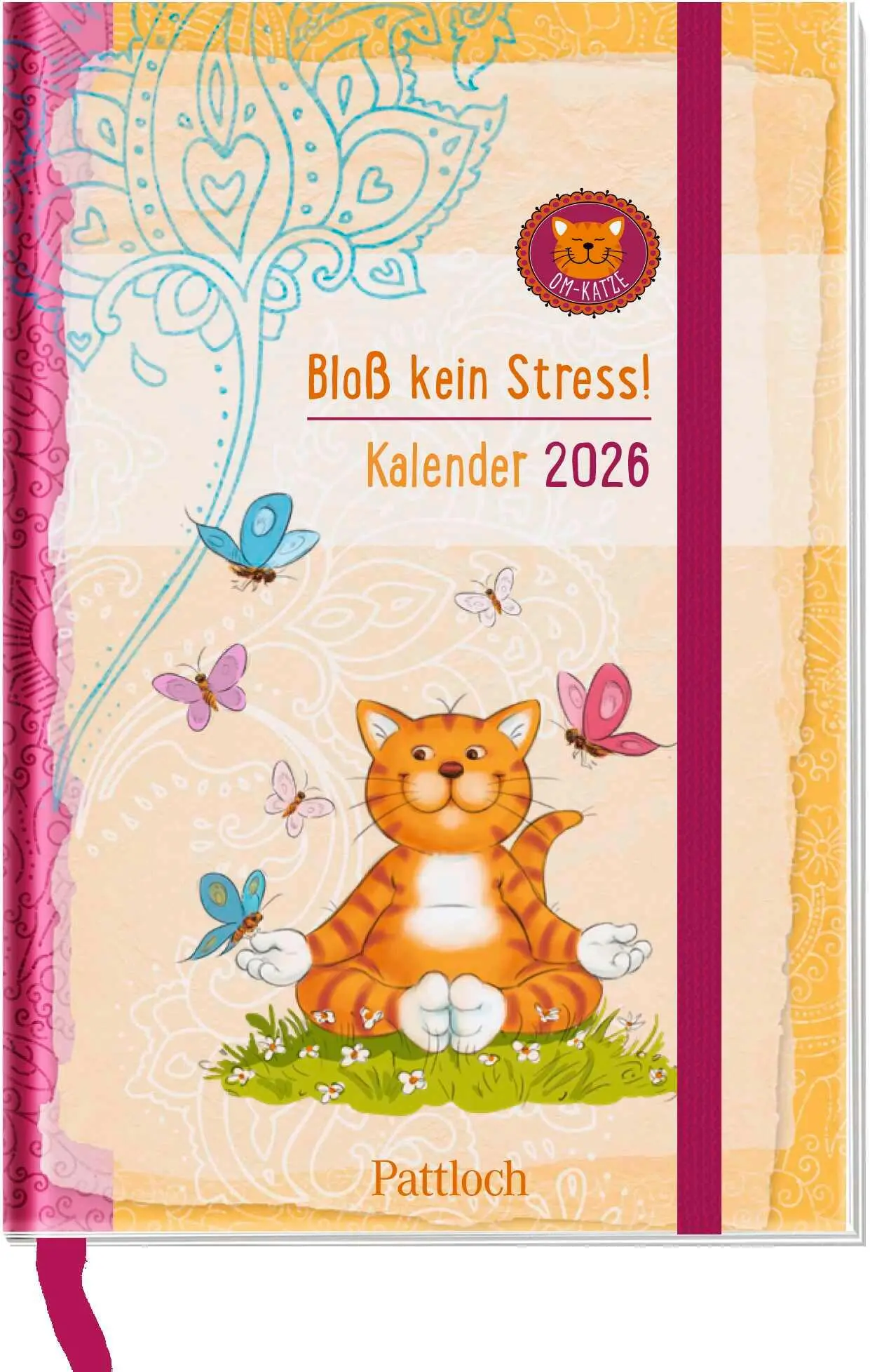 Cover: 4260308345753 | Taschenkalender 2026: Om-Katze: Bloß kein Stress! | Pattloch Verlag