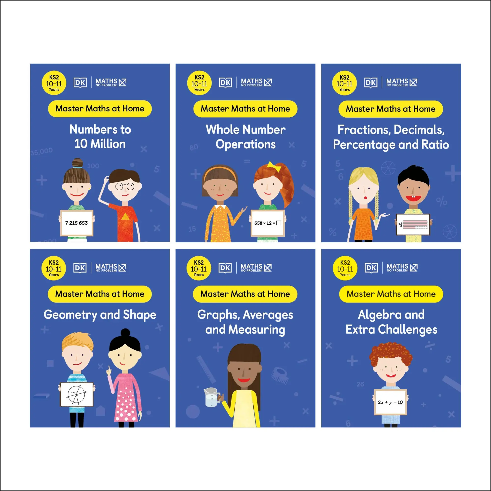 Cover: 9780241525753 | Maths - No Problem! Collection of 6 Workbooks, Ages 10-11 (Key...
