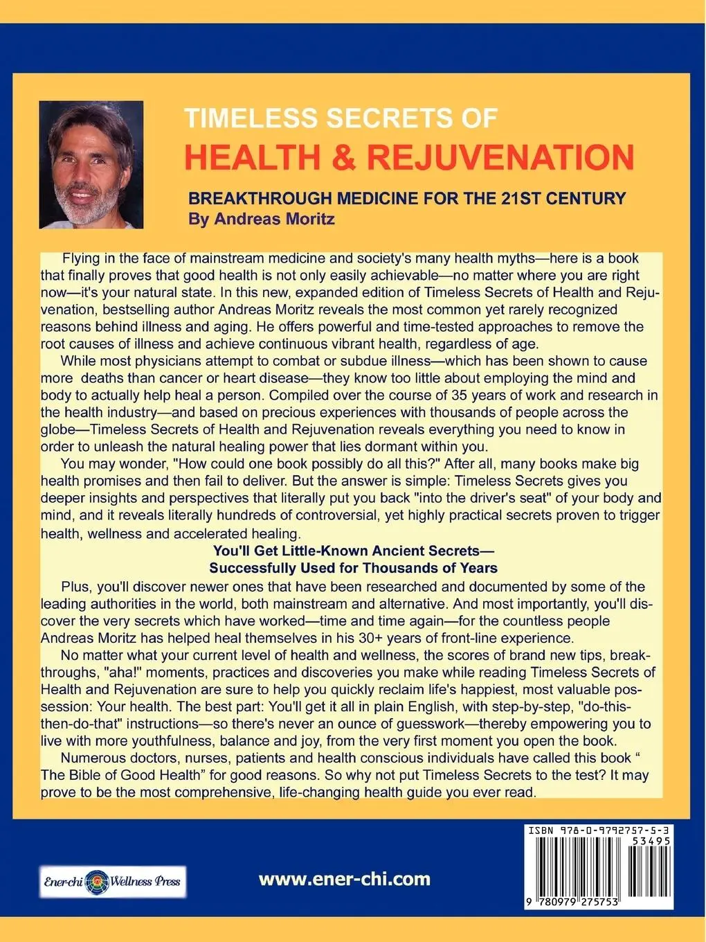 Rückseite: 9780979275753 | Timeless Secrets of Health and Rejuvenation | Andreas Moritz | Buch