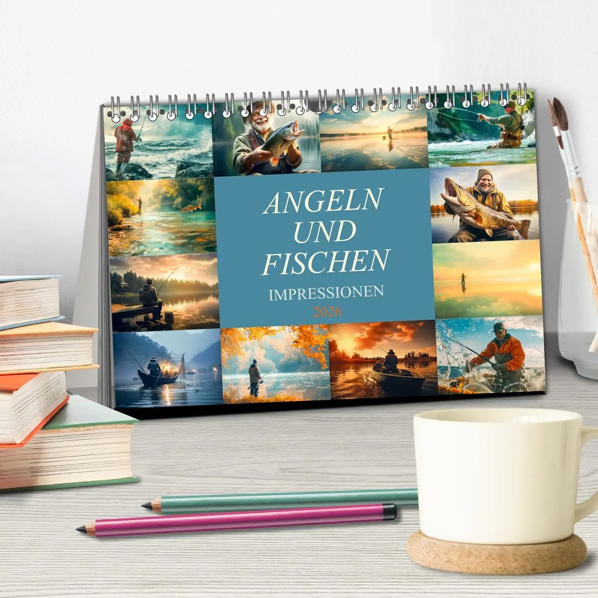 Bild: 9783457455753 | Angeln und Fischen Impressionen (Tischkalender 2026 DIN A5 quer),...